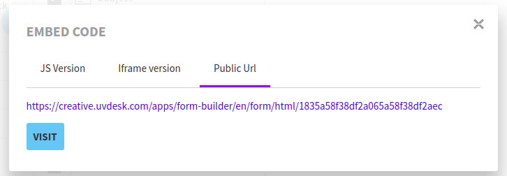 Public URL Form