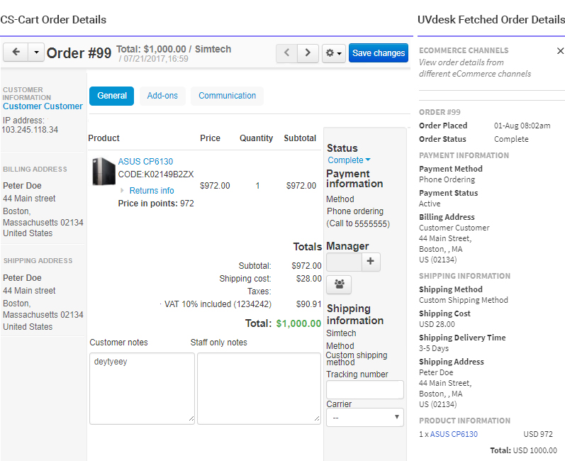 CsCart-UVdesk