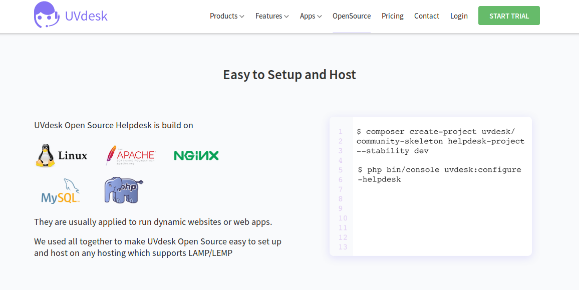 Open source zendesk alternative - UVdesk easy set up