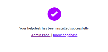 Open Source Helpdesk Has Been Installed