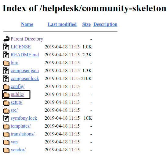 Public Folder - Open Source Helpdesk Installation on WAMP